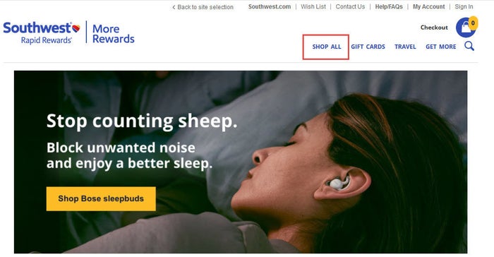 Southwest More Rewards - Shop All