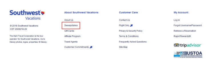 southwest vacation packages using points