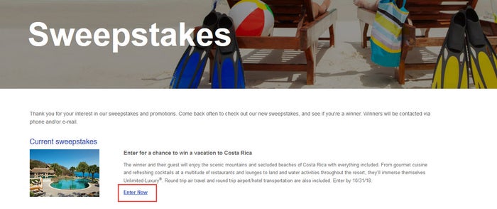 Southwest Vacations Sweepstakes