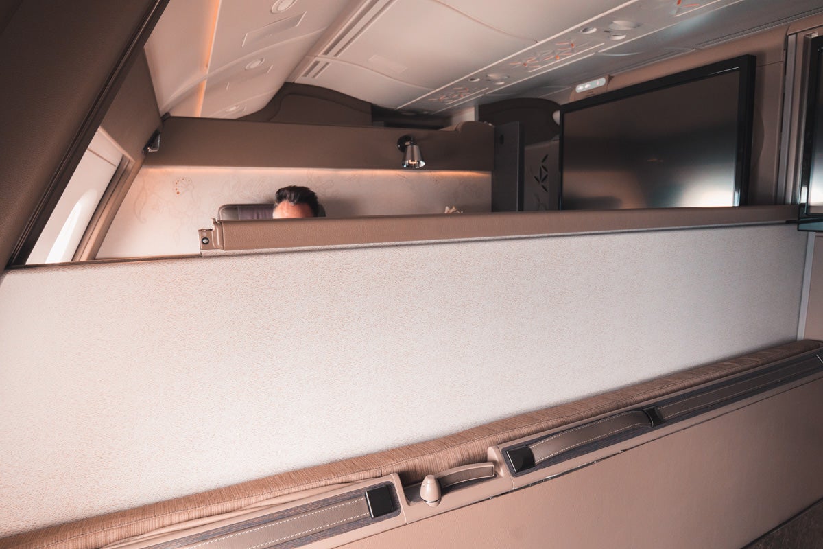 Singapore Airlines new A380 First Suite Privacy Screen