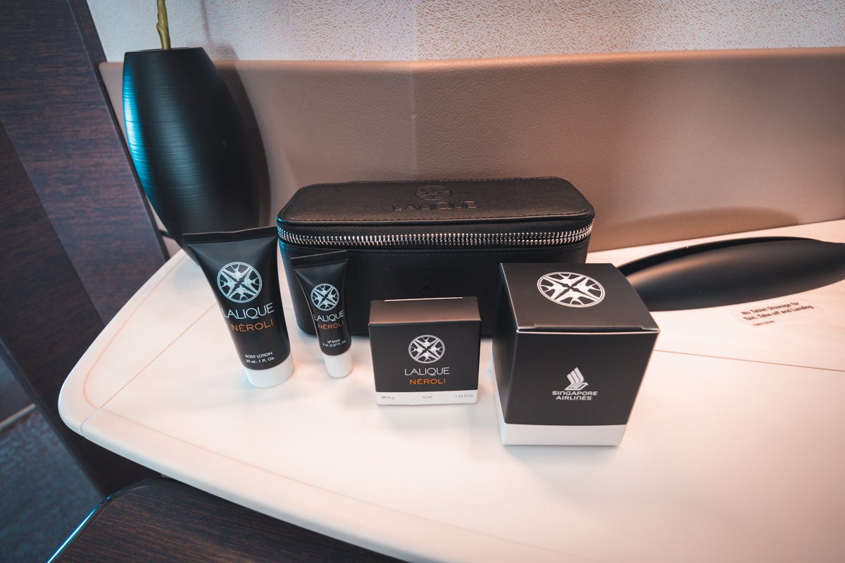 Singapore Airlines new A380 First Suite Amenity Kit