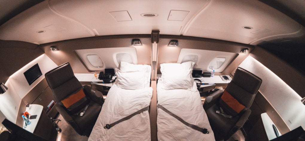 Singapore Airlines new A380 First Suite Double Bed