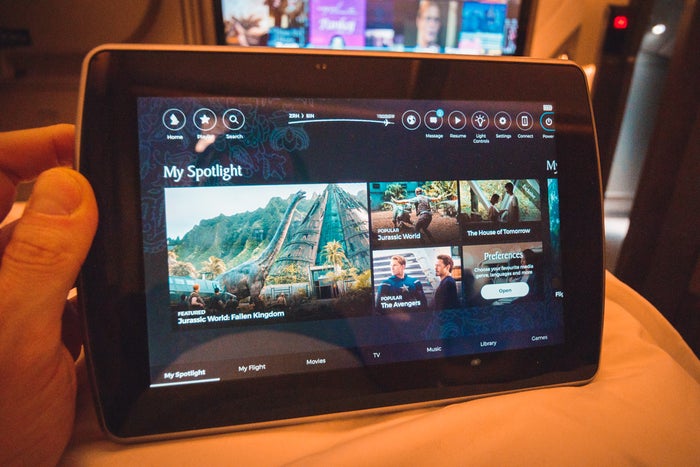 Singapore Airlines new A380 First Suite Tablet