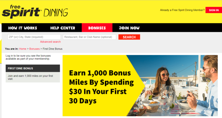 FREE Spirit Dining Program