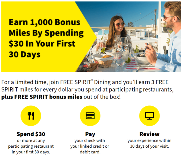 FREE Spirit Dining Program Intro Bonus