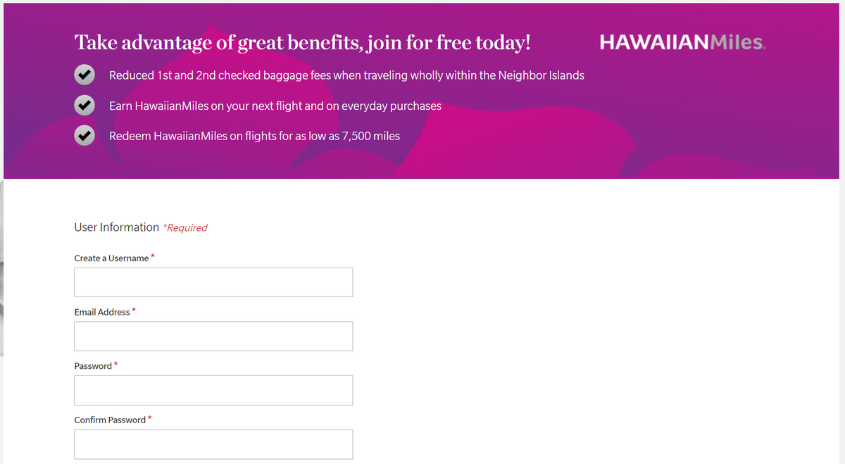 Hawaiian Miles Online Mall Registration