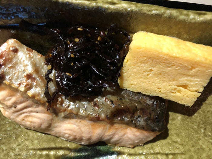 Grilled Salmon Japan Airlines 777 Business Class Close-up