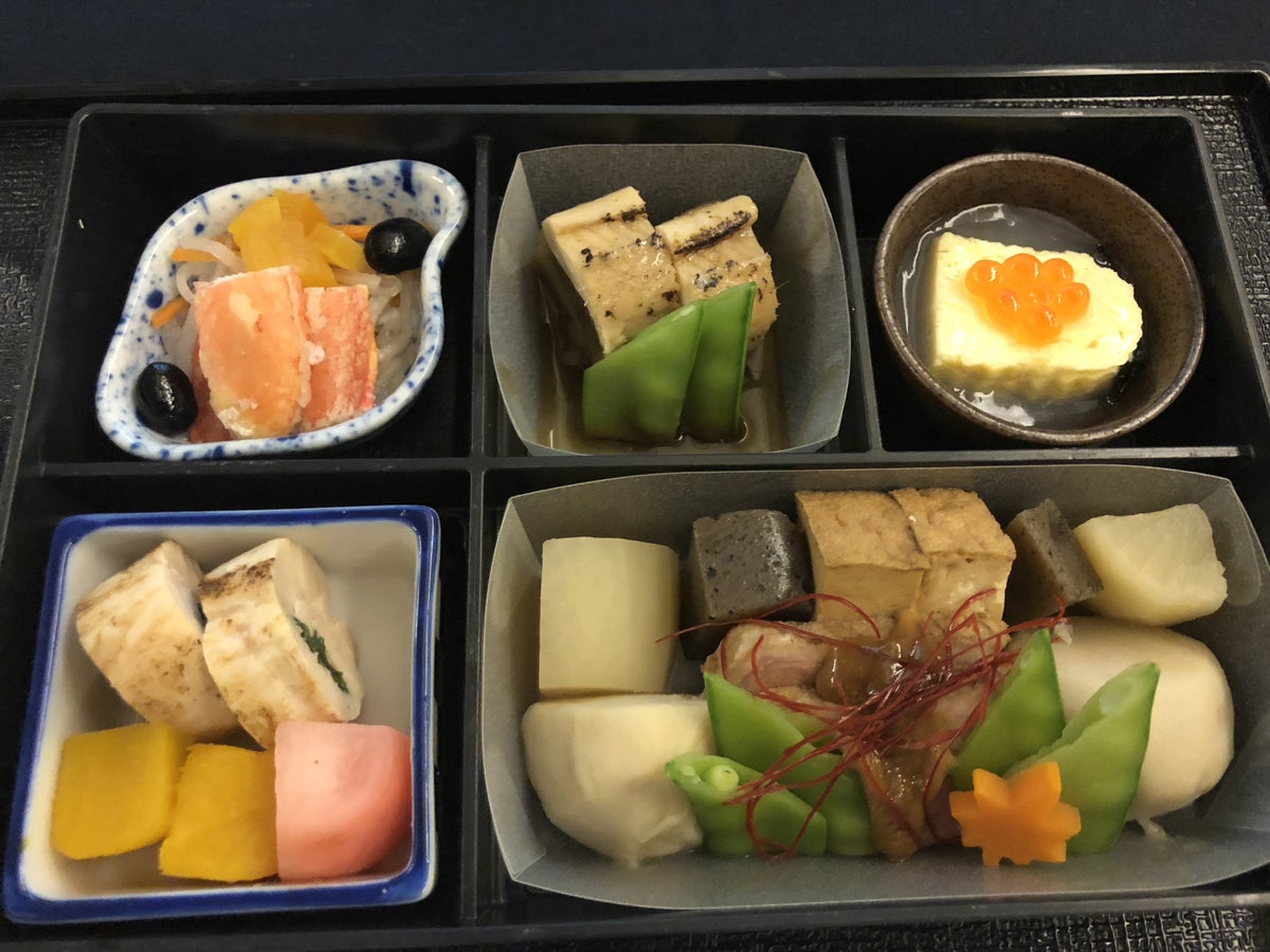 Delicious food in Japan Airlines 777 Business Class