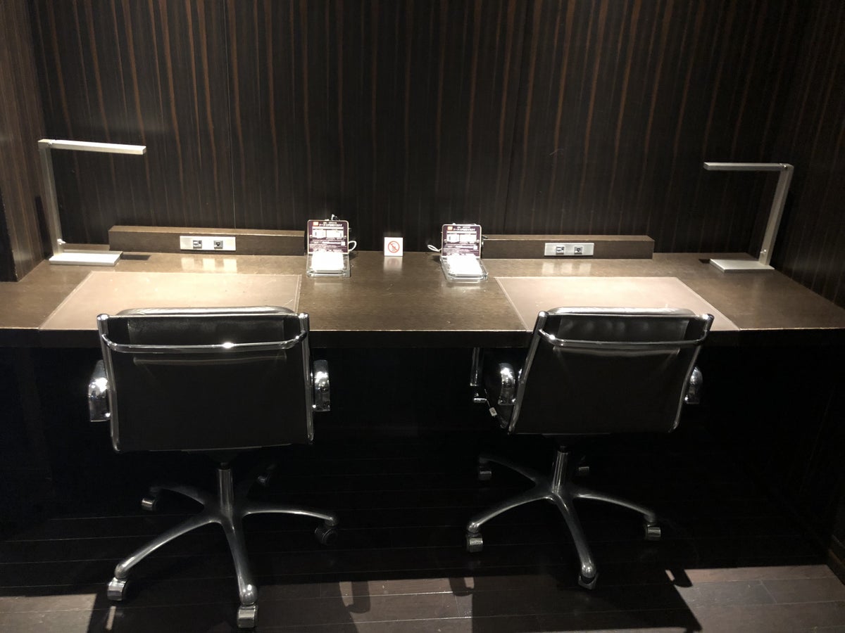 Japan Airlines First Class Lounge Business Center Side by Side Seating