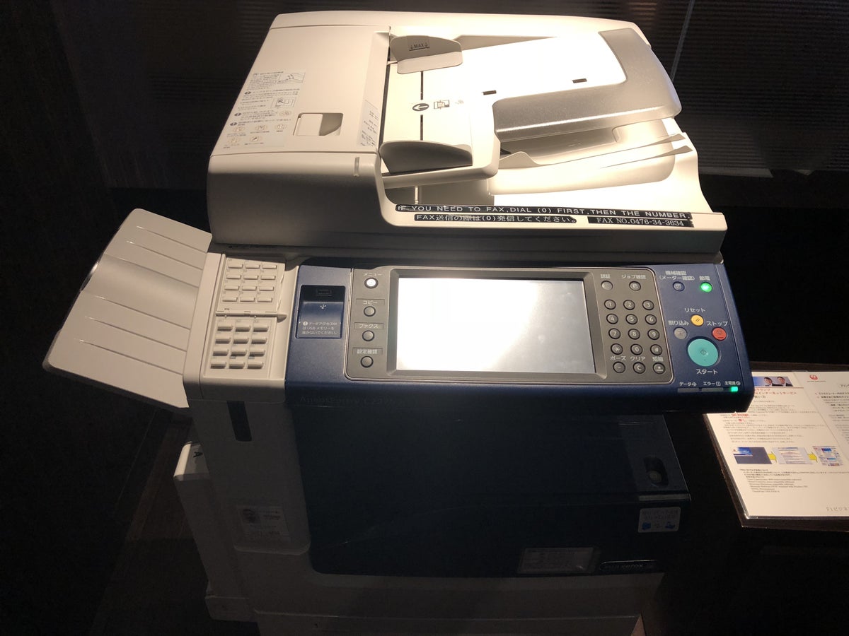 Japan Airlines 777 First Class Lounge Copy Machine