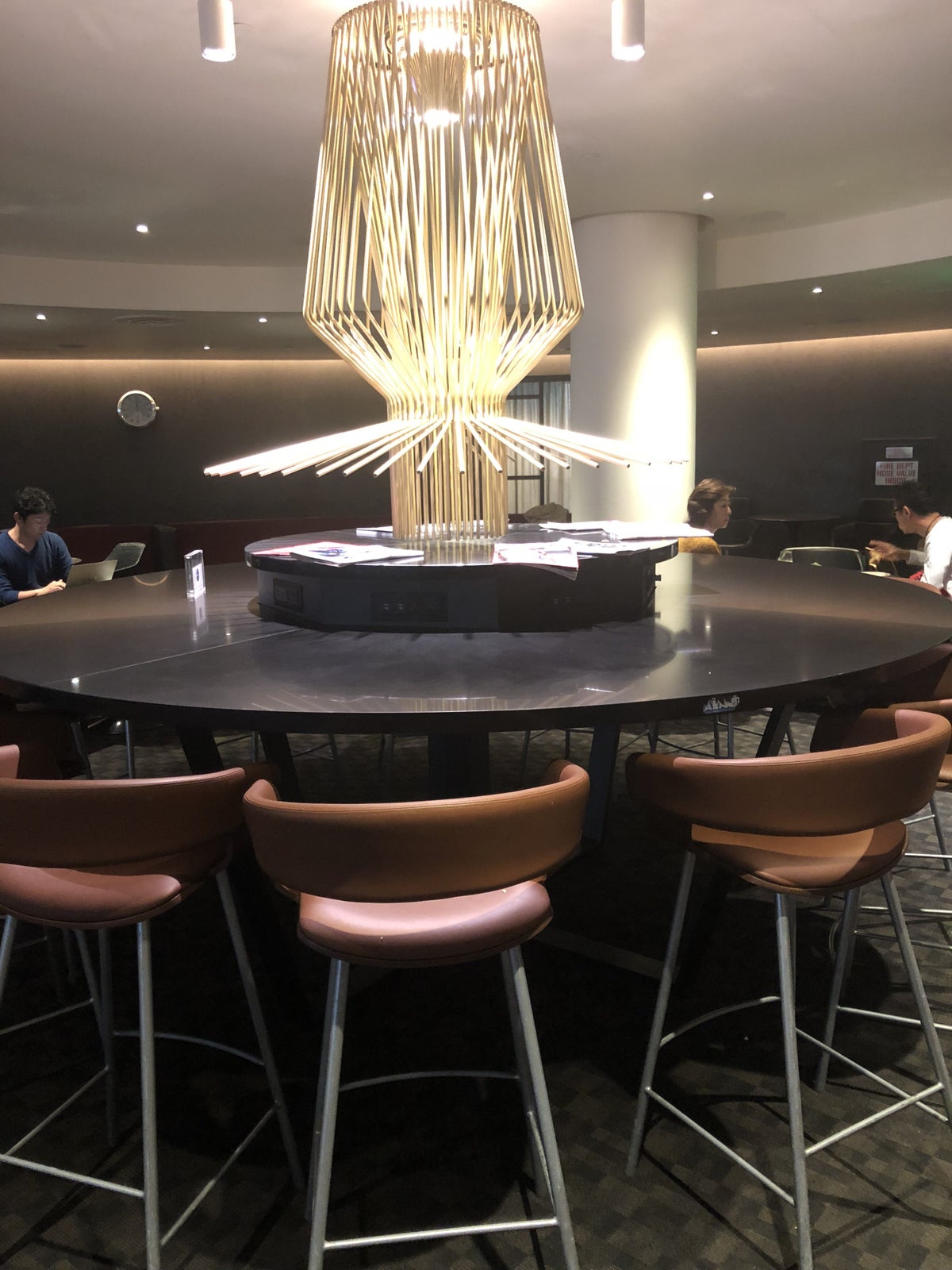 Oneworld Business Class Lounge LAX Circular Table
