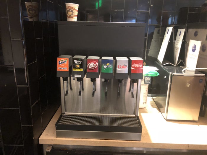 Soda Fountain at Oneworld Business Class Lounge LAX