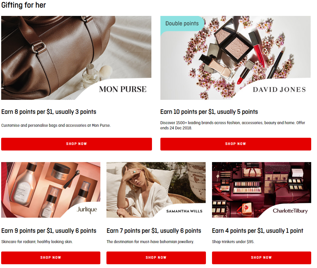 Qantas Shopping Online Shopping Portal Bonus Points