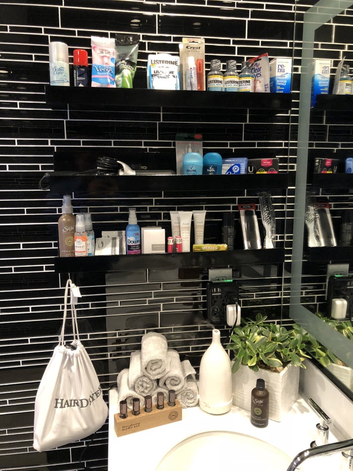Shower Spa Shelves Stocked