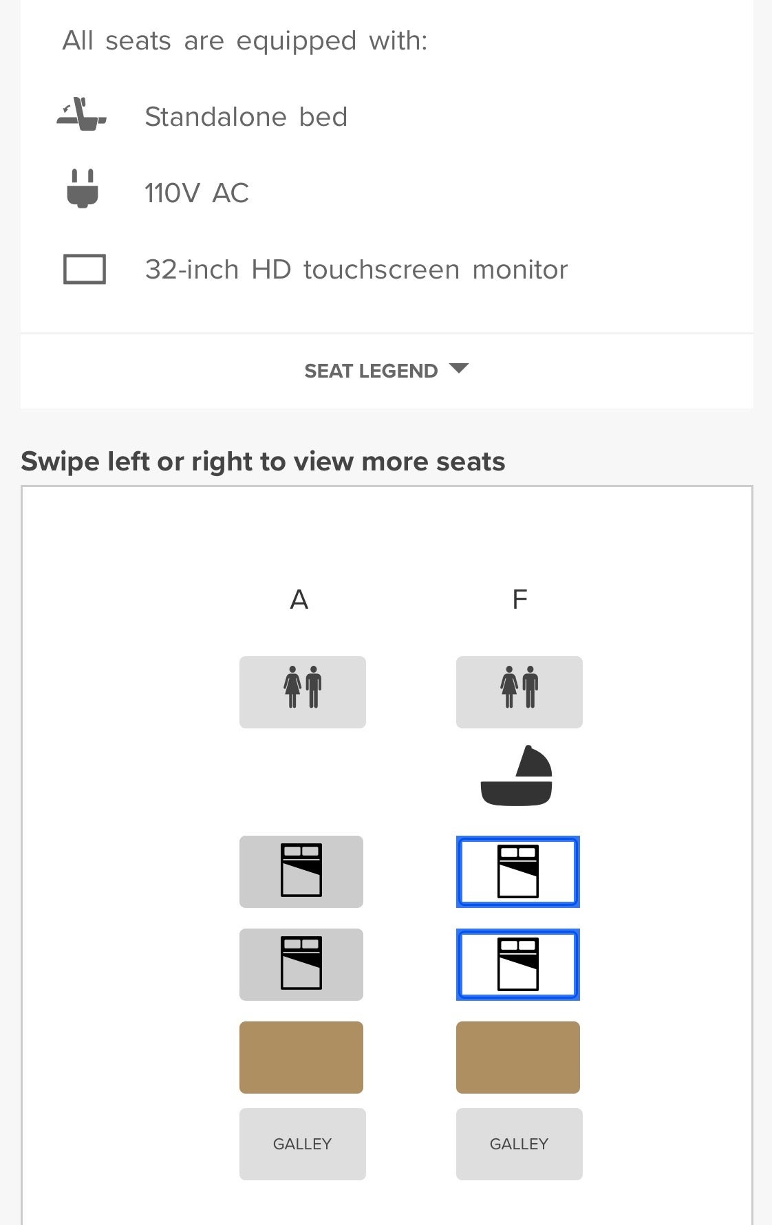 New Singapore Airlines Seatmap