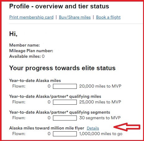 Alaska Air Million Miler