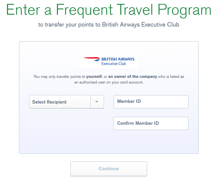 British Airways BA Transfer
