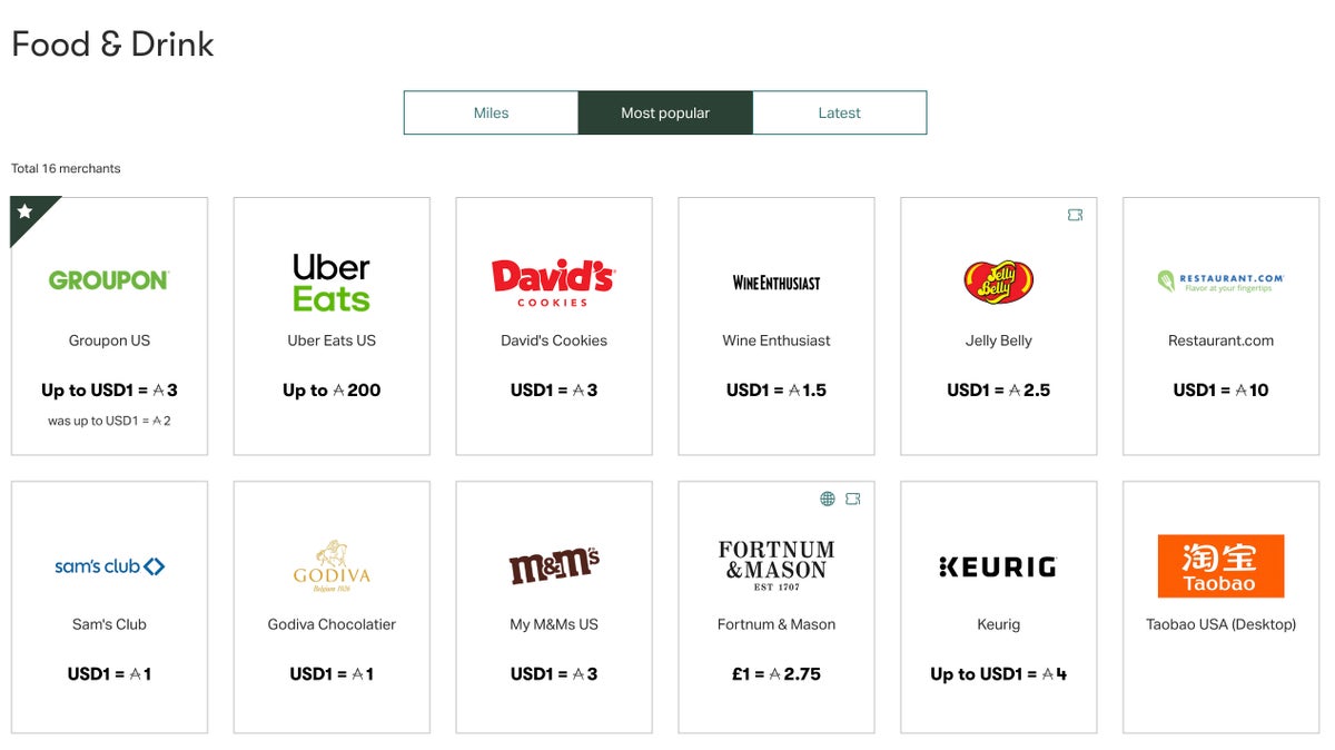 Cathay Pacific Milesback Shopping Categories
