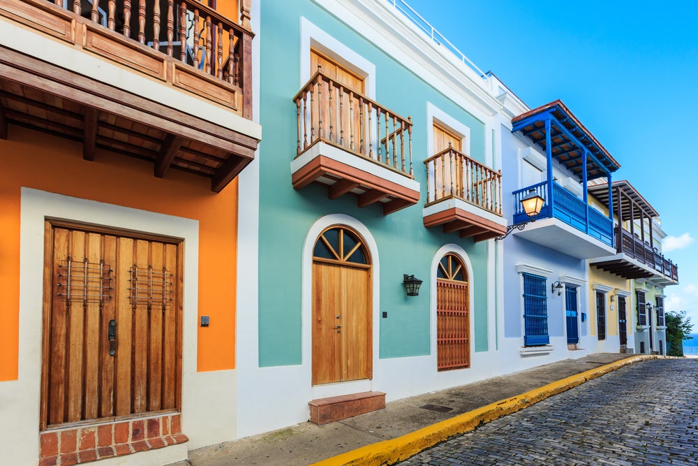 Street in old San Juan Puerto Rico
