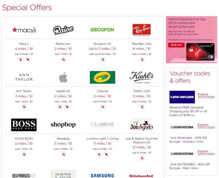 Virgin Atlantic Shops Away Special Offers Virgin Atlantic Shops Away Special Offers