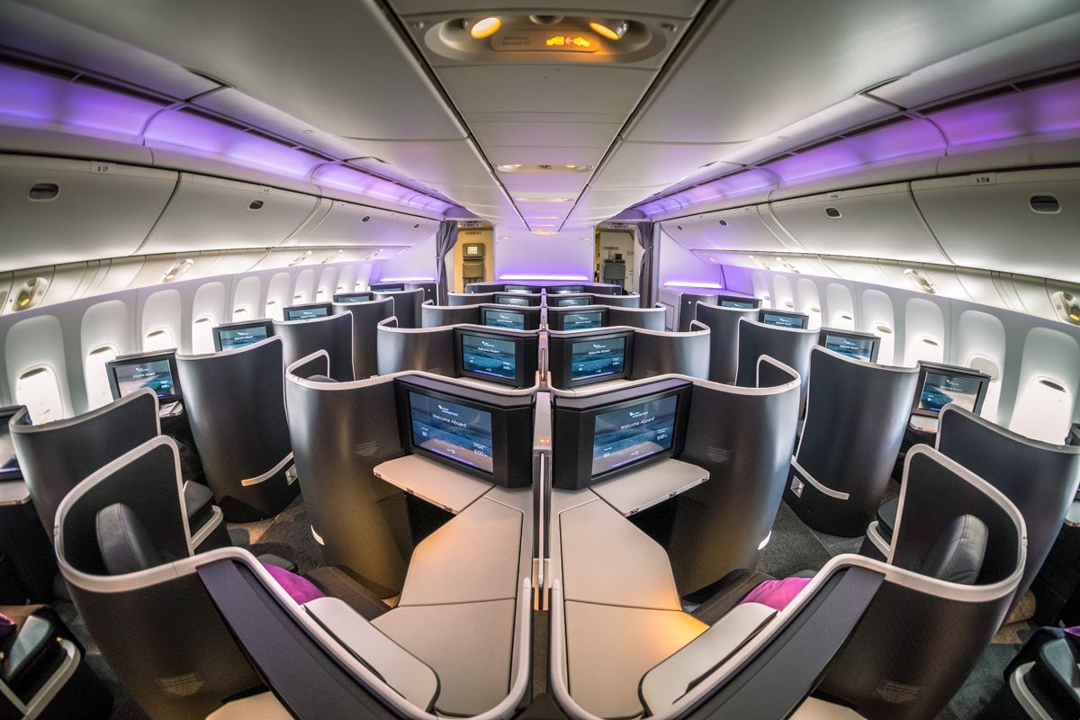 Virgin Australia 777 the business Cabin