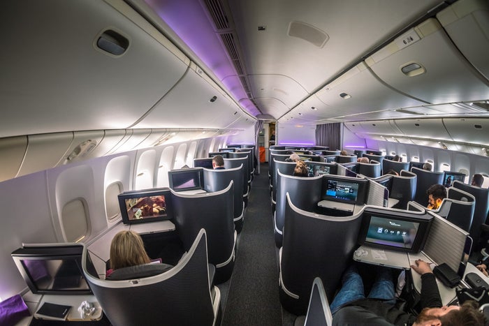 Virgin Australia 777 the business Cabin