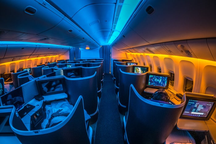 Virgin Australia 777 the business Cabin