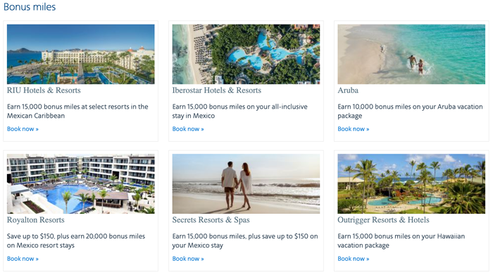 AA Vacations Bonus Miles Deals AA Vacations Bonus Miles Deals page