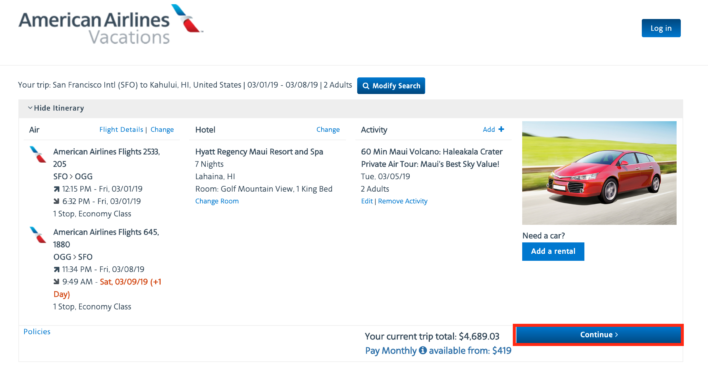 american airlines vacation deals