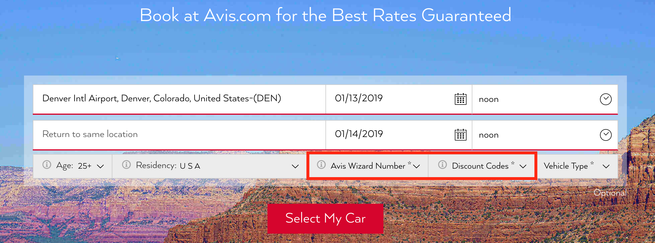 Avis Preferred How To Search For A Car