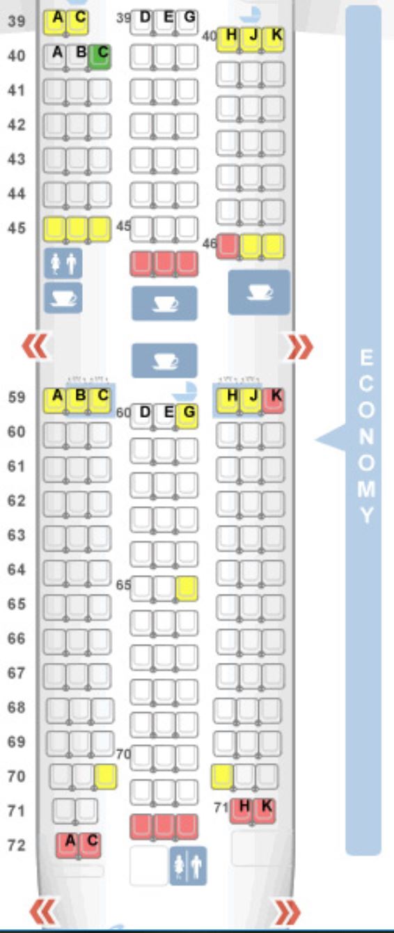 Cathay Pacific 777 Economy Seat Map