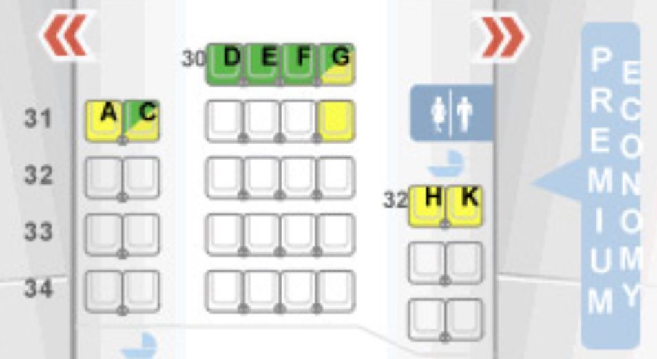 Cathay Pacific 777 Premium Economy Seat Map