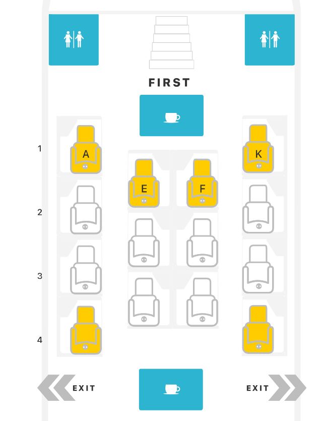 Emirates A380 First Class Seat Map