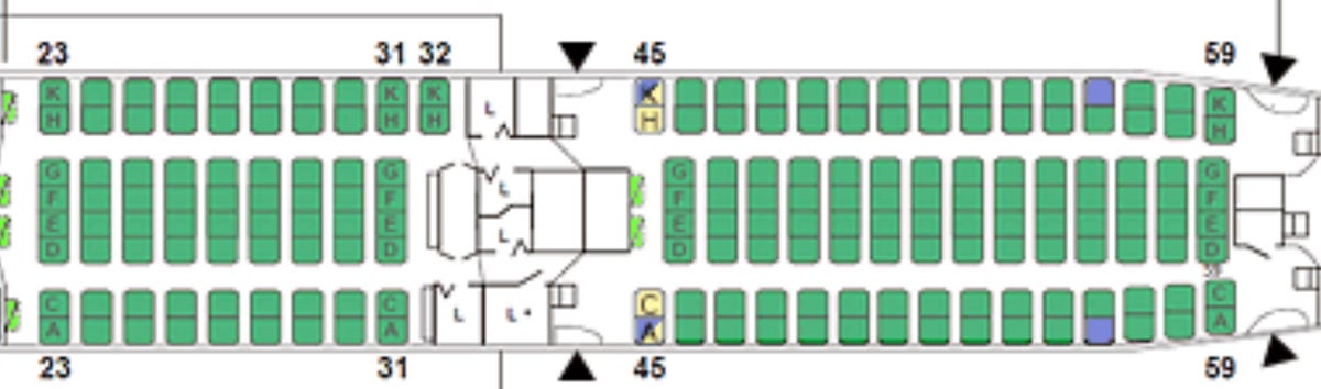 Japan Airlines 787-9 SS 3 Economy Class Seat Map