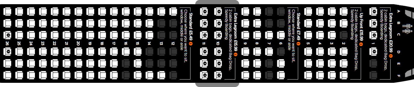 Plan de asientos easyJet