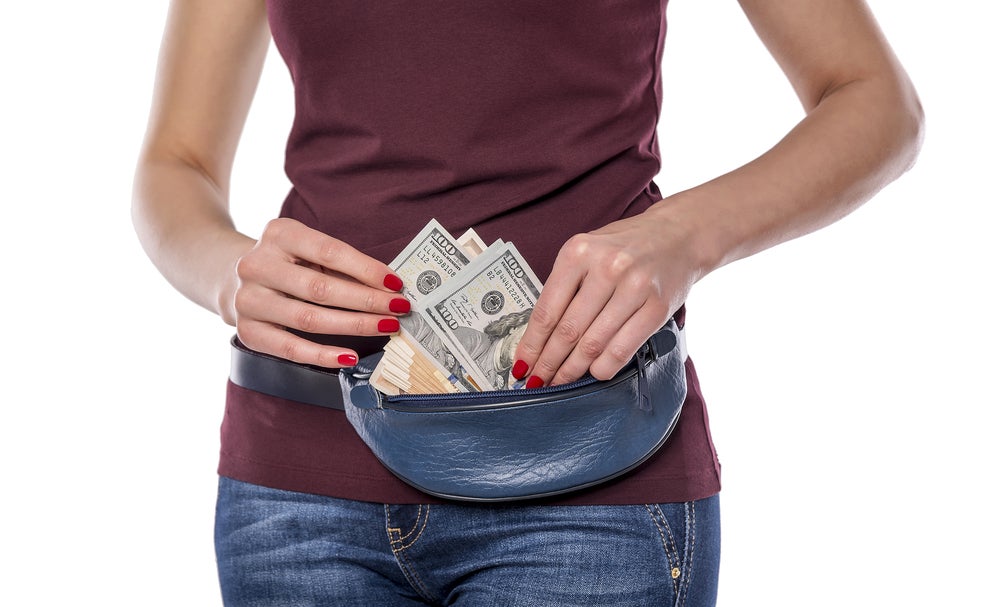Travel Money Belt for Women or Men With RFID Blocking Passport Holder hidden Ideal Security Waist Wallet Bag Beige money belt 