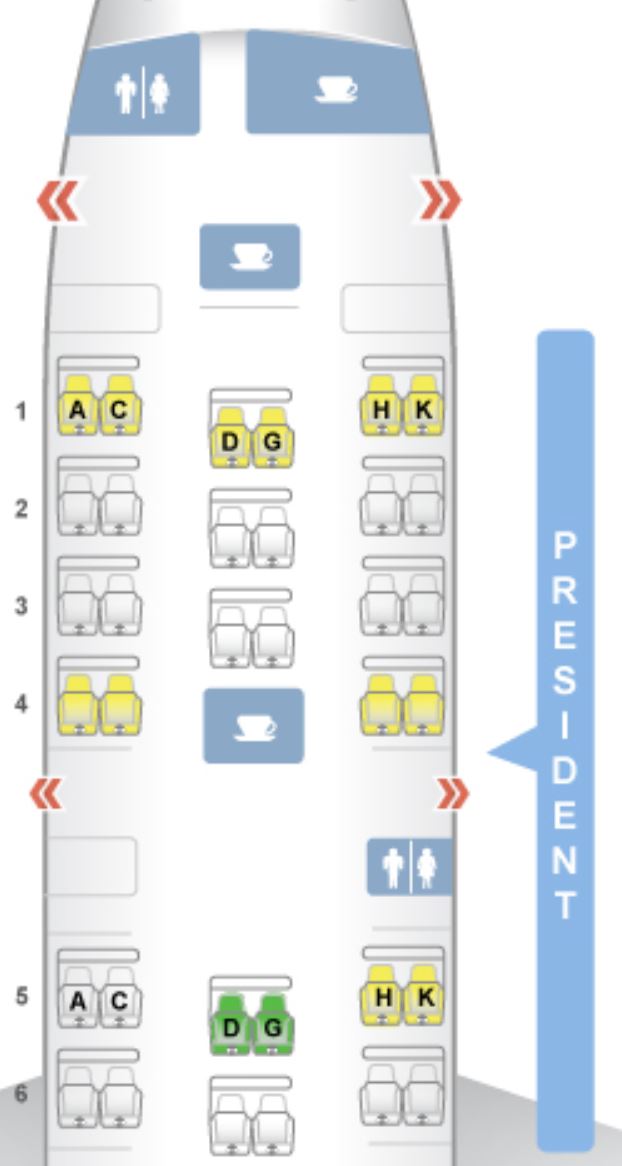 Aeroflot A330-200 Business Class Seat Details