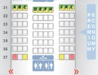 Air China 747-8 Premium Economy Class Seat Map