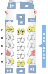 Air China 787-9 Business Class Seat Map