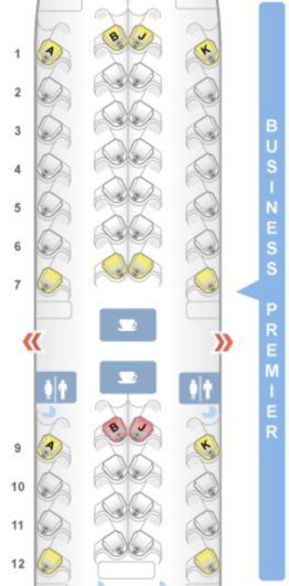 Air New Zealand 777-300ER Business Class Seat Map