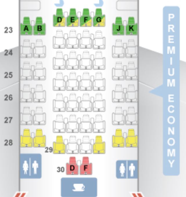 Air New Zealand 777-300ER Premium Economy Class Seat Map