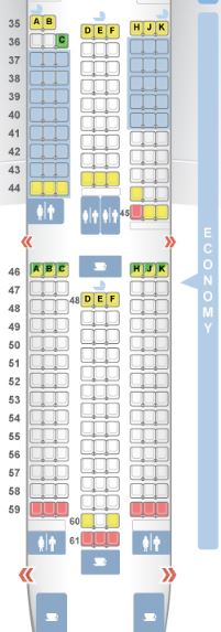 Air New Zealand 787-9 Economy Class Seat Map