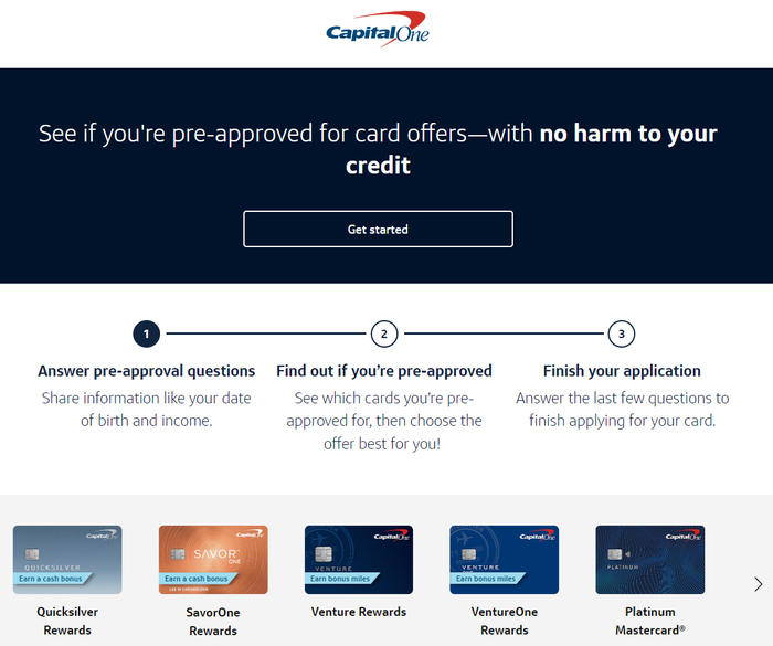 Capital One pre qualification Capital One prequalification