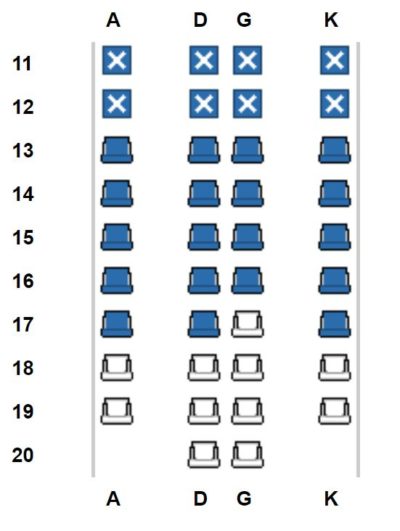 Hainan Airlines New 787-9 Business Class Seat Map