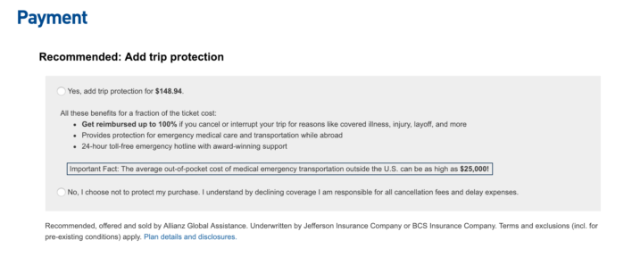 JetBlue Vacations Insurance