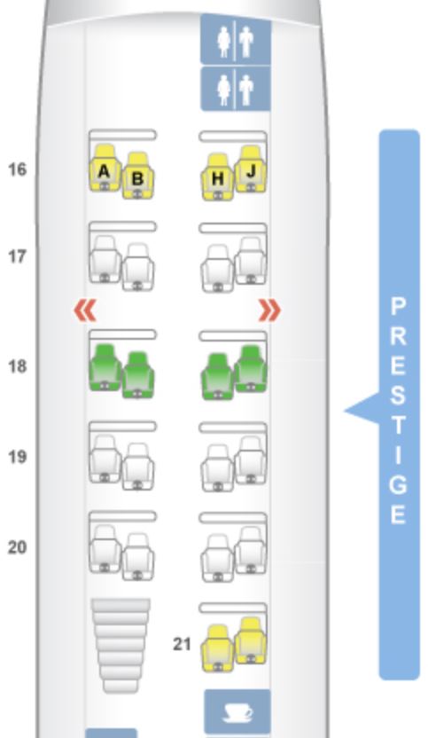 Korean Air 747 Business Class Seat Map Upper Deck