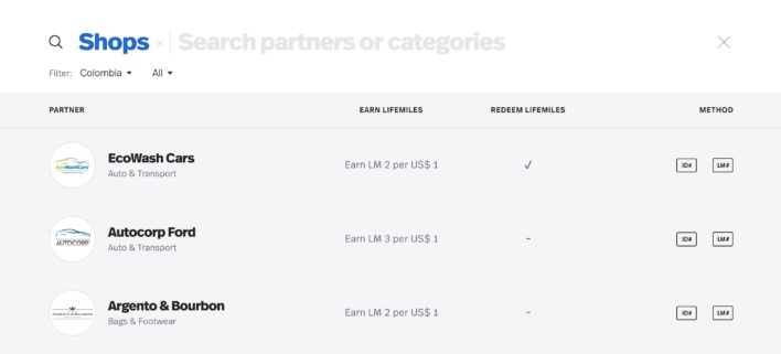 LifeMiles Shopping