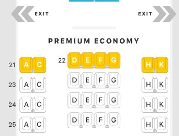 Lufthansa 747-8 Premium Economy Class Seat Map