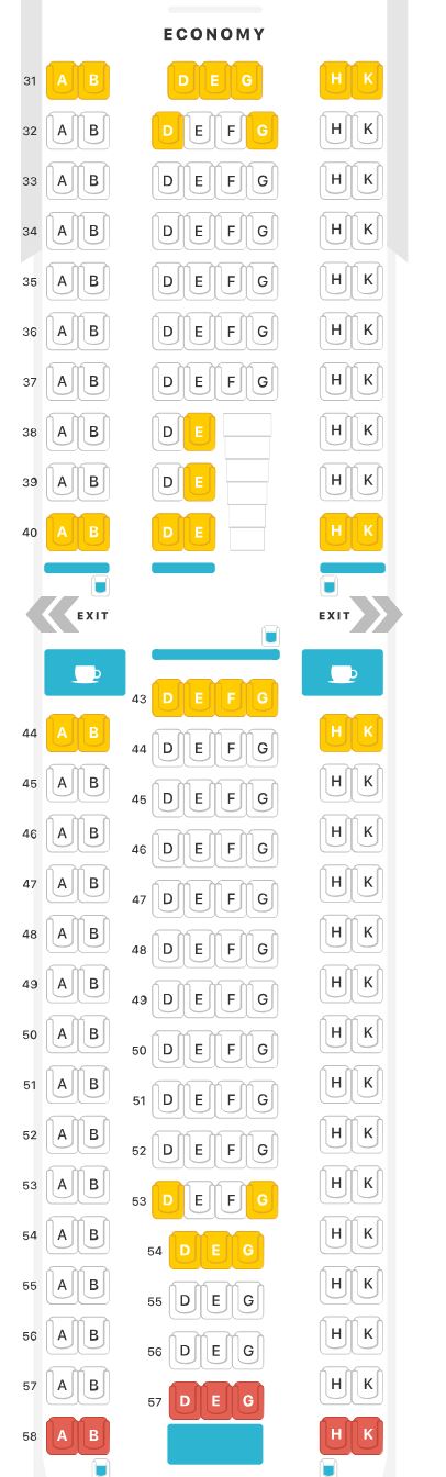 Lufthansa Flight 457 Seat Map