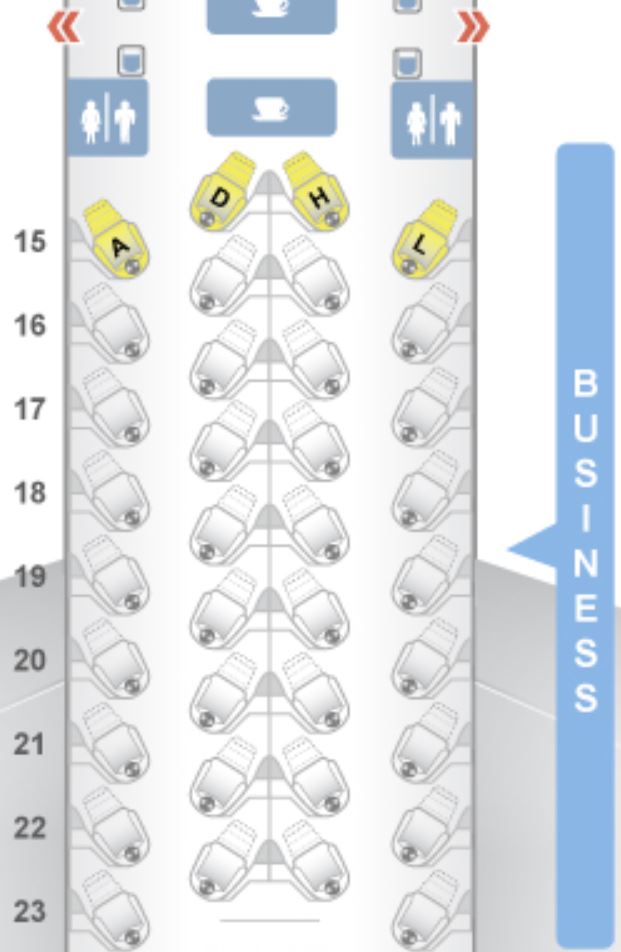 Saudia 777-300ER Business Class Seat Map